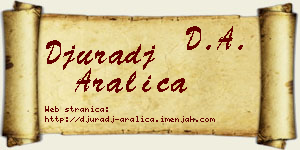 Đurađ Aralica vizit kartica